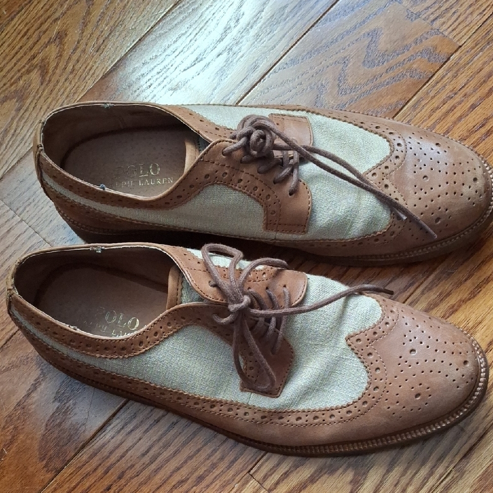 Polo by Ralph Lauren Classic Brown and Cream Oxfords